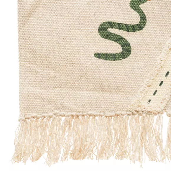 Eminza Tapis Coton Enfant (150 X 100 Cm) Carte Jungle Multicolore