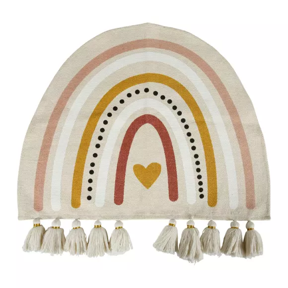 Eminza Tapis Coton Enfant (70 Cm) Arc En Ciel Multicolore