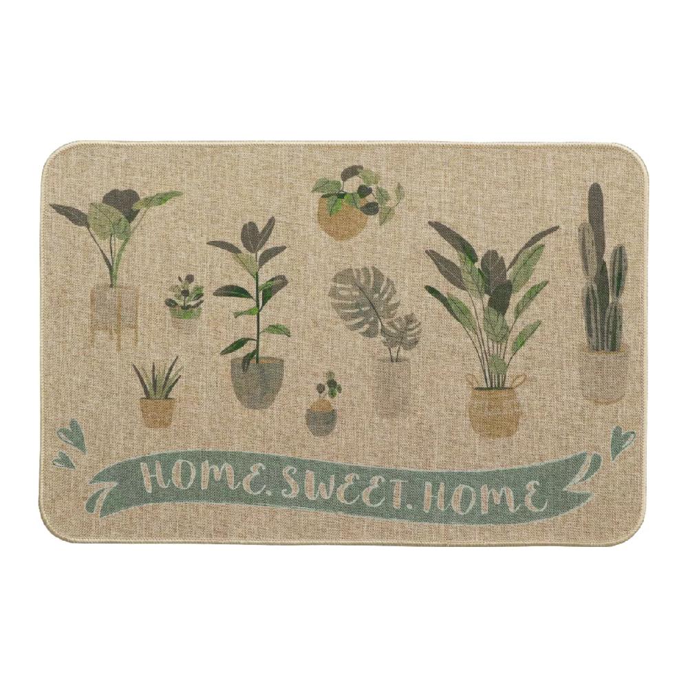 eminza Tapis d'entrée antidérapant (40 x 60 cm) Home Sweet Home Beige