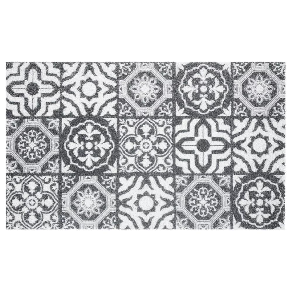 eminza Tapis d'entrée antidérapant (45 x 75 cm) Lisbonne Gris