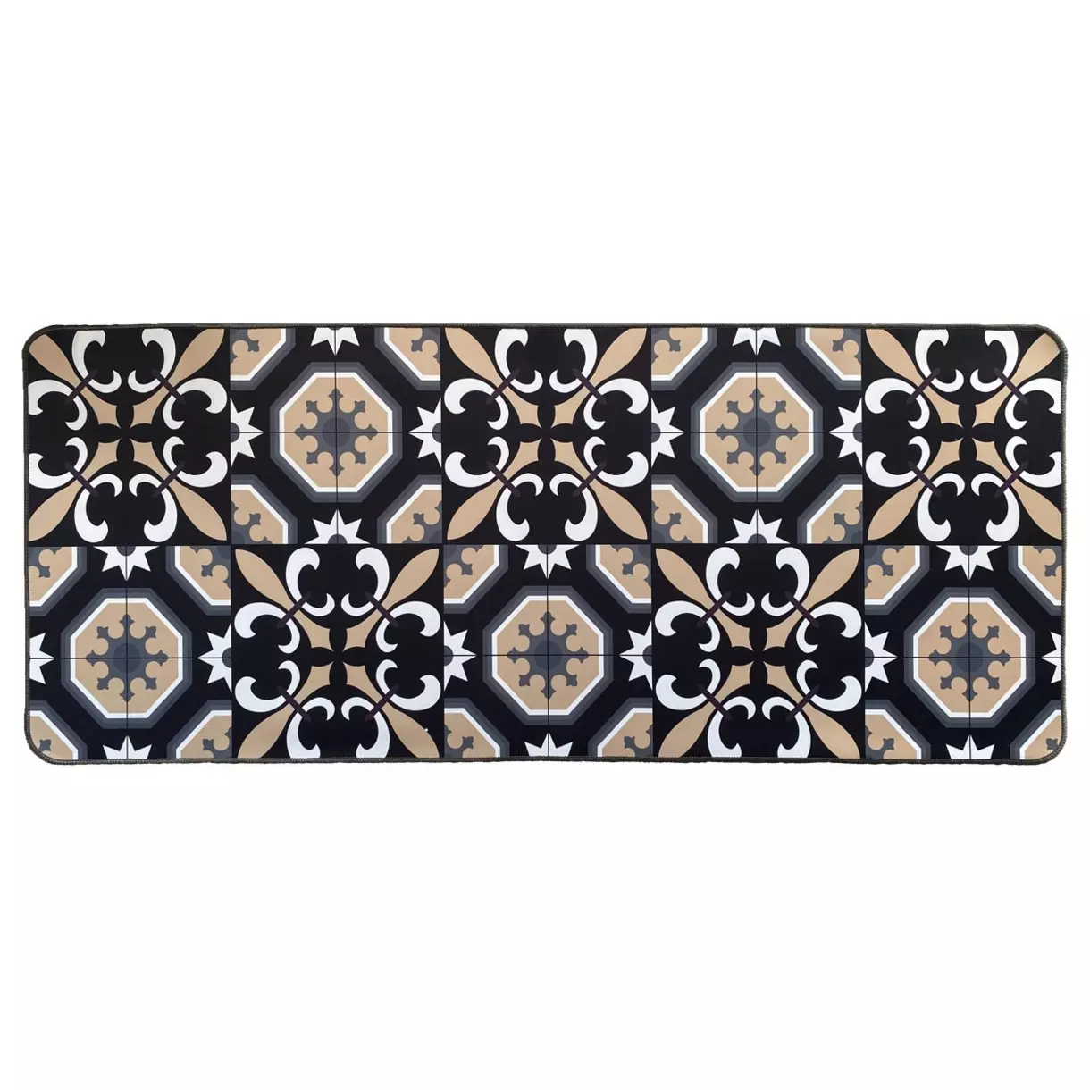 eminza Tapis d'entrée antidérapant (50 x 120 cm) Carmen Noir