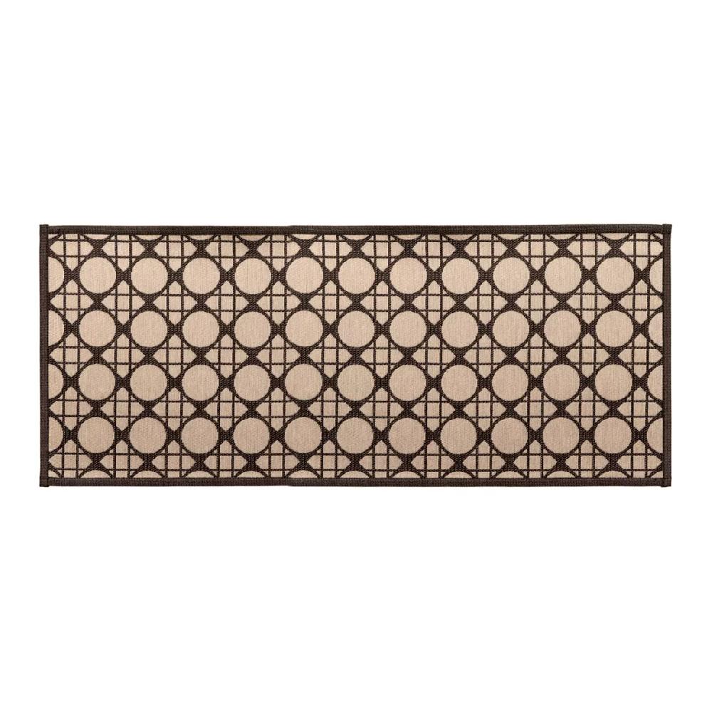 eminza Tapis d'entrée antidérapant (50 x 120 cm) Geometrik Noir