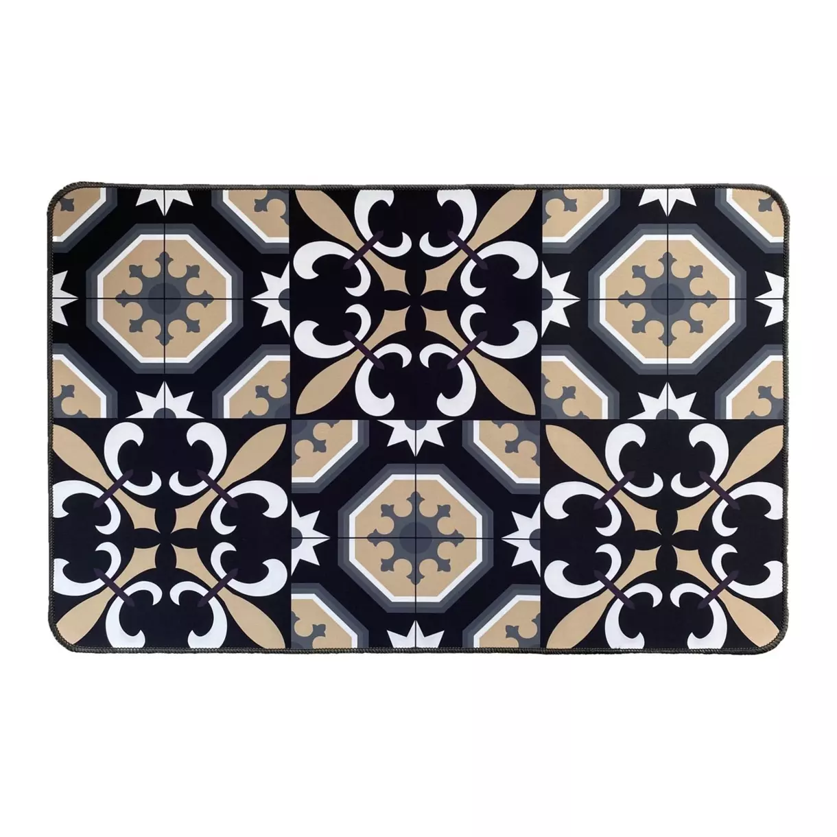 eminza Tapis d'entrée antidérapant (50 x 80 cm) Carmen Noir