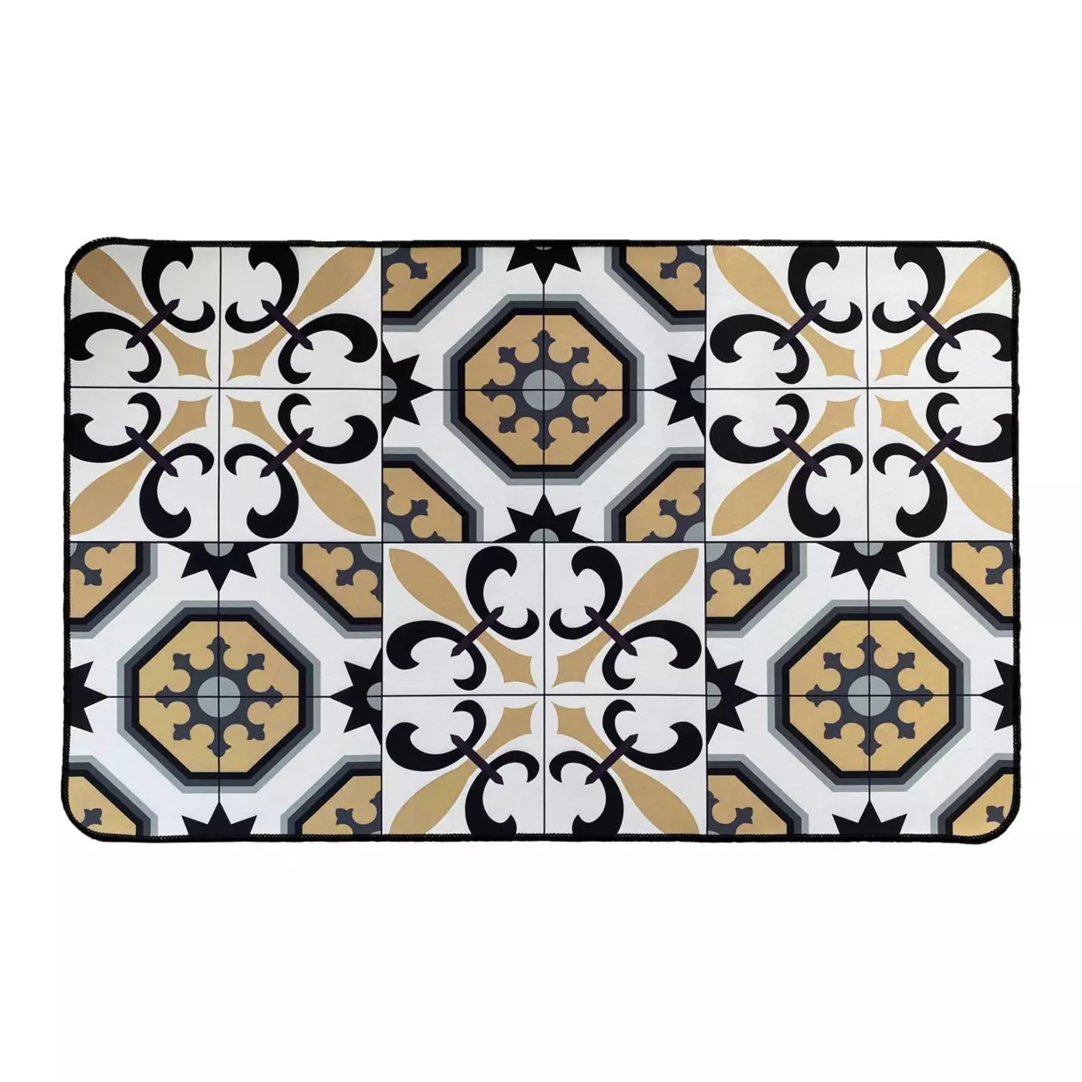 eminza Tapis d'entrée antidérapant (80 cm) Carmen Blanc