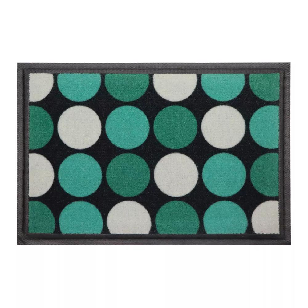 eminza Tapis d'entrée extérieur (40 x 60 cm) Iconic Bleu turquoise