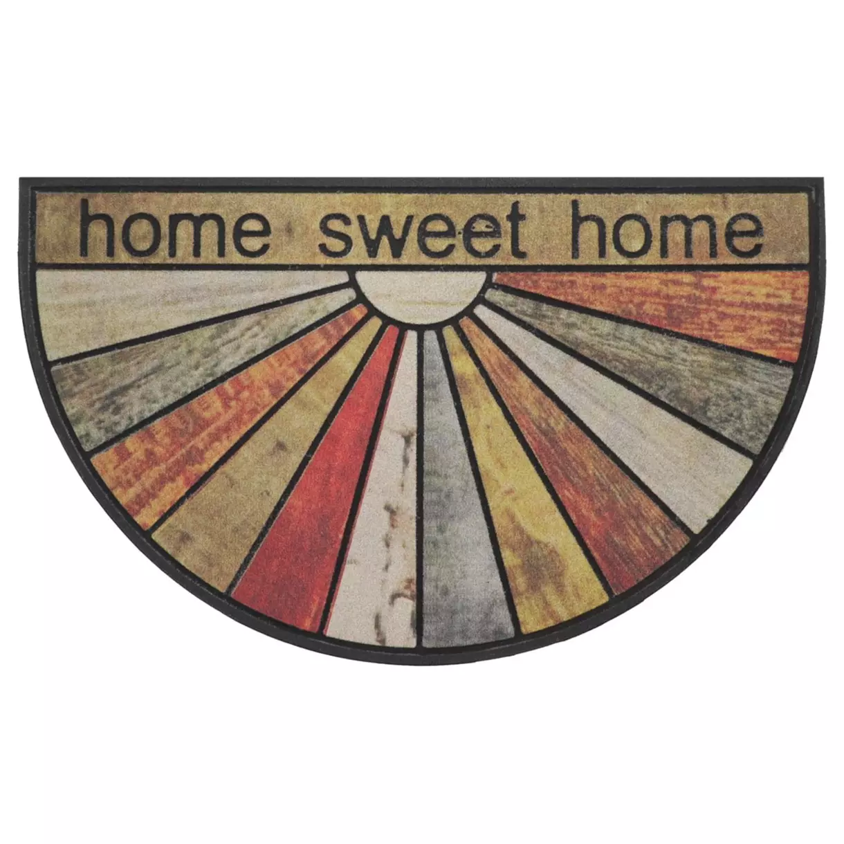 eminza Tapis d'entrée extérieur demi-lune (45 x 75 cm) Home Multicolore