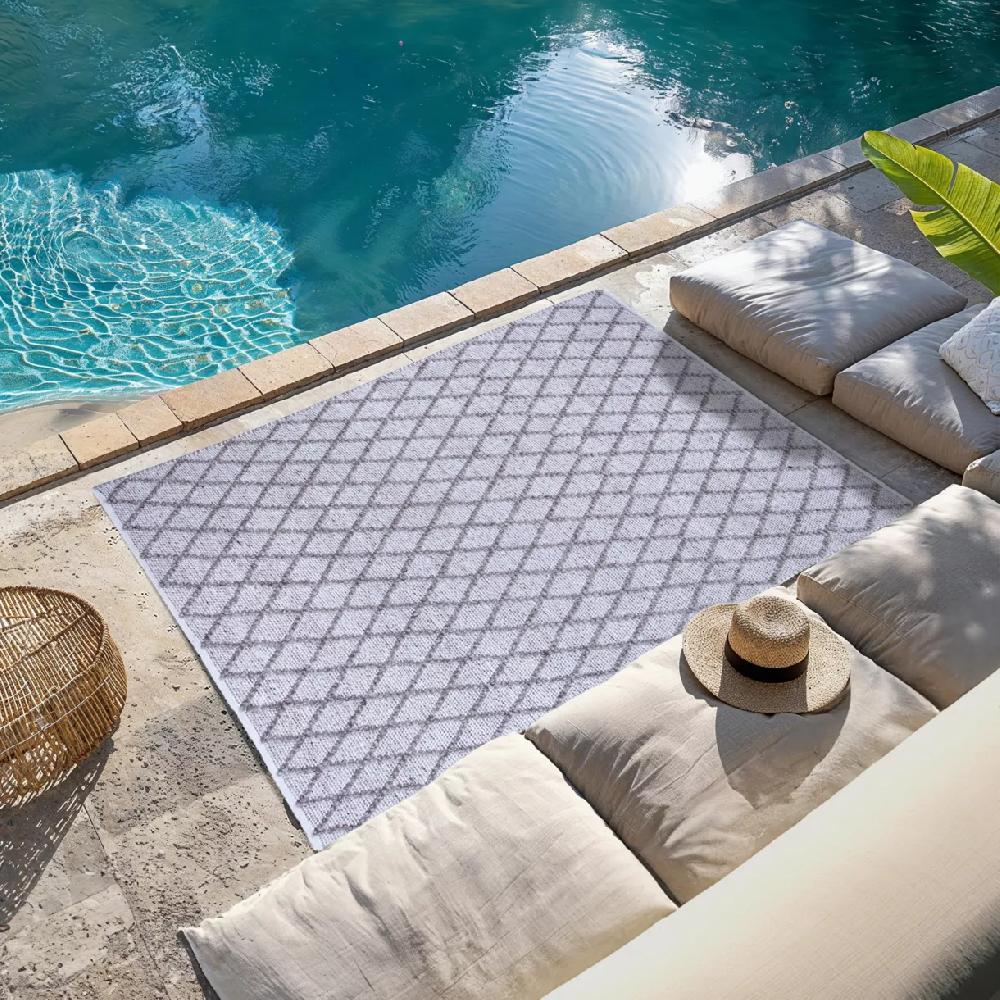 eminza Tapis d'extérieur rectangulaire (120 x 170 cm) Orlando Sable