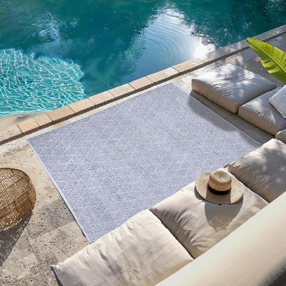 eminza Tapis d'extérieur rectangulaire (120 x 170 cm) Orlando Perle