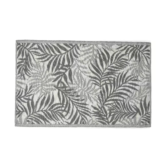 Eminza Tapis D'extérieur Rectangulaire (120 X 180 Cm) Feuillage Gris