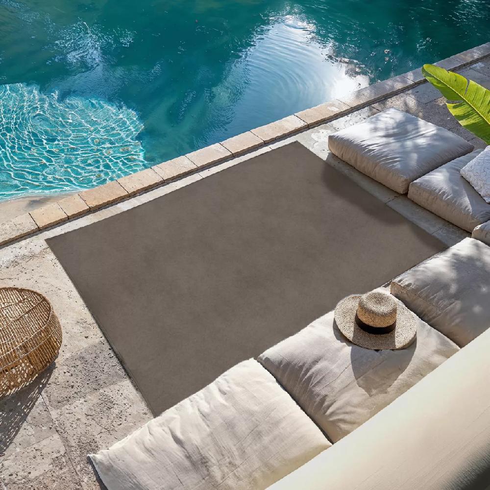 eminza Tapis d'extérieur rectangulaire (140 x 200 cm) Acora Bronze
