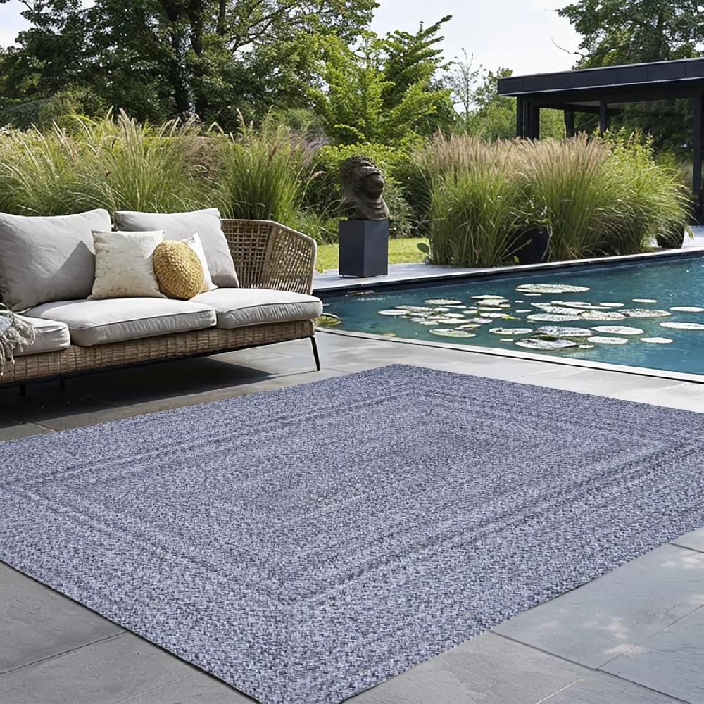 eminza Tapis d'extérieur rectangulaire (160 x 230 cm) Pablo Poivre et sel