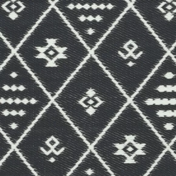 Eminza Tapis D'extérieur Rectangulaire (180 X 120 Cm) Inca Noir