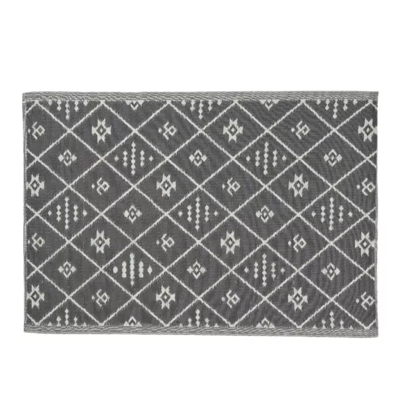Eminza Tapis D'extérieur Rectangulaire (180 X 120 Cm) Inca Gris