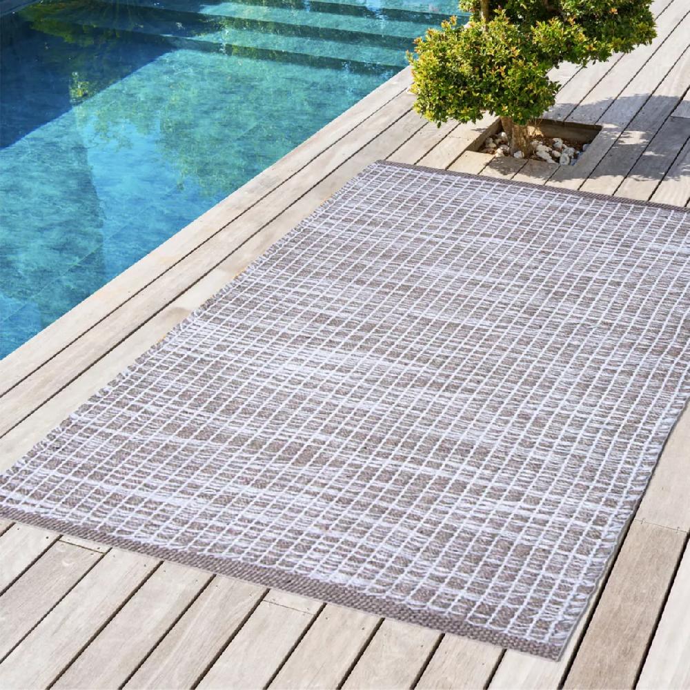 eminza Tapis d'extérieur rectangulaire (50 x 80 cm) Bono Ficelle