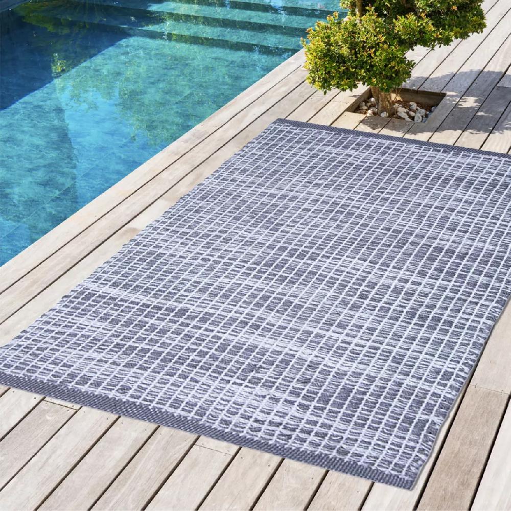 eminza Tapis d'extérieur rectangulaire (50 x 80 cm) Bono Gris Graphite