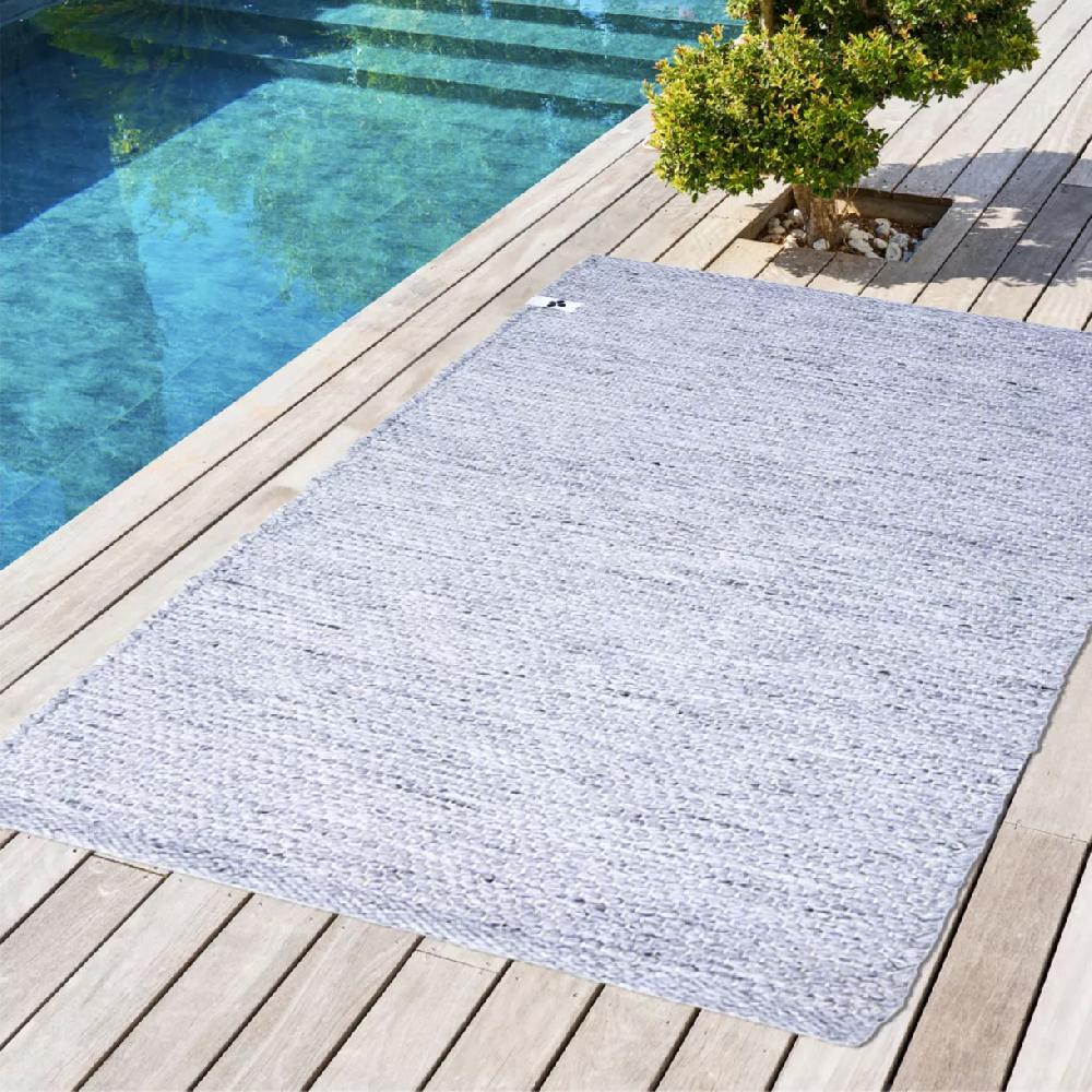 eminza Tapis d'extérieur rectangulaire (50 x 80 cm) Léo Gris chiné