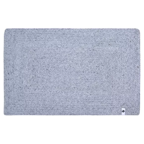 Eminza Tapis D'extérieur Rectangulaire (50 X 80 Cm) Pablo Noir Cendré