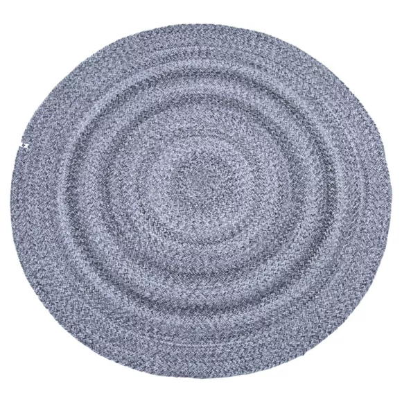 Eminza Tapis D'extérieur Rond (D160 Cm) Pablo Poivre Et Sel