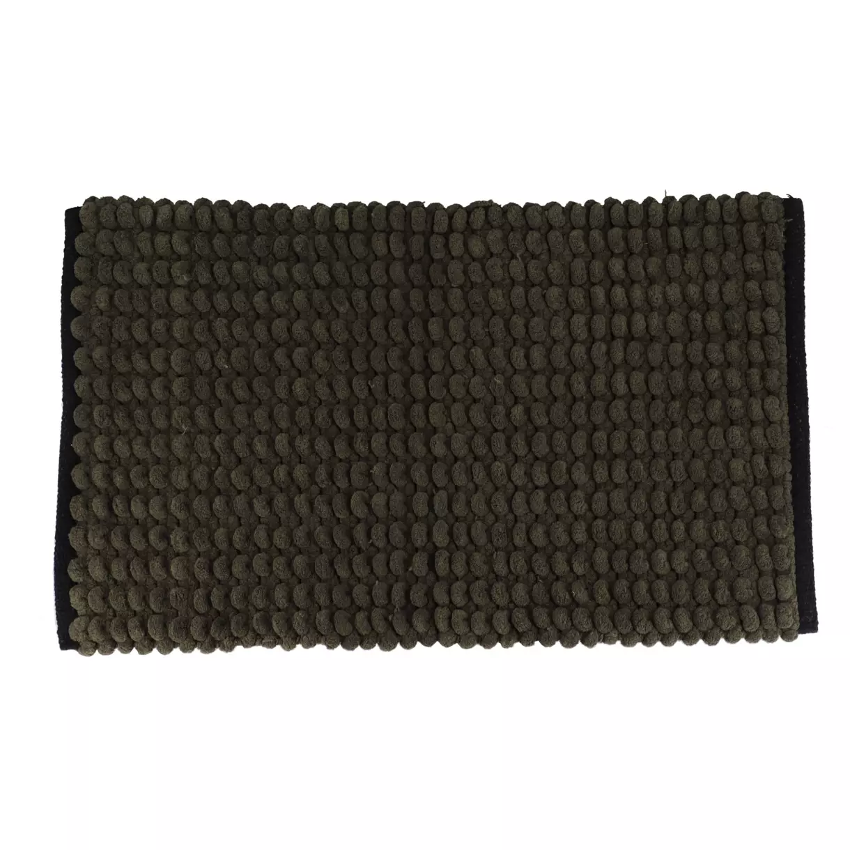 eminza Tapis de bain (75 cm) Black Line Vert kaki / noir
