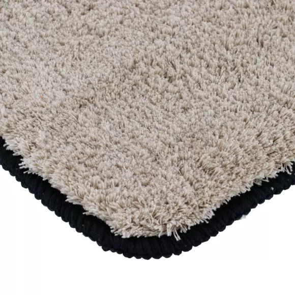 Eminza Tapis De Bain Antidérapant (120 X 45 Cm) Black Line Gris Ficelle / Noir