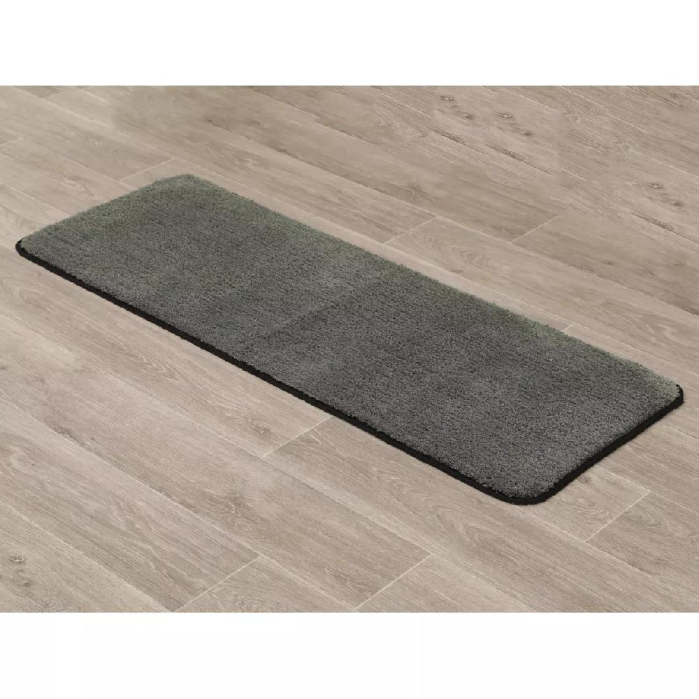 eminza Tapis de bain antidérapant (120 x 45 cm) Black Line Vert kaki / noir
