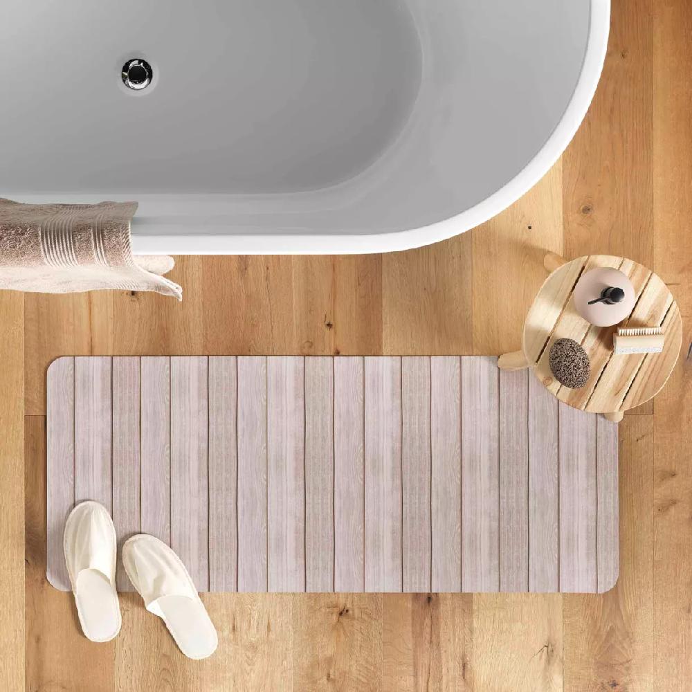eminza Tapis de bain antidérapant (50 x 120 cm) Calista Marron