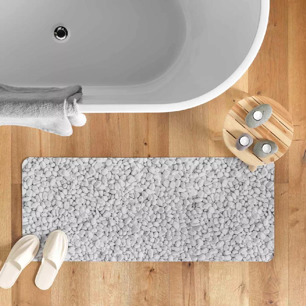 eminza Tapis de bain antidérapant (50 x 120 cm) Leandra Gris