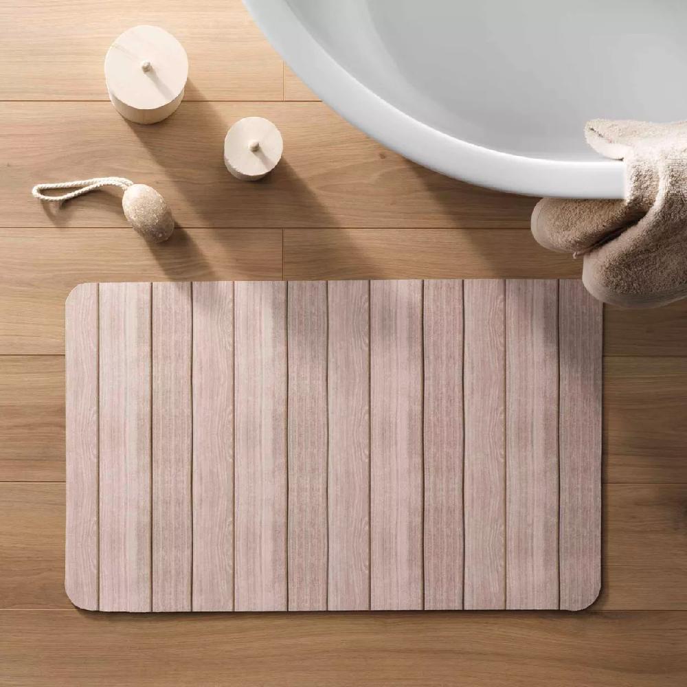 eminza Tapis de bain antidérapant (50 x 80 cm) Calista Marron