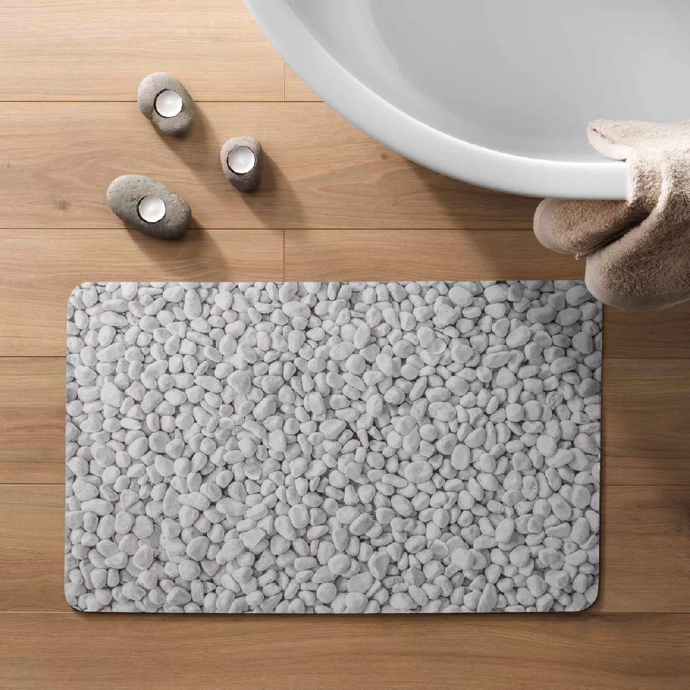 eminza Tapis de bain antidérapant (50 x 80 cm) Leandra Gris