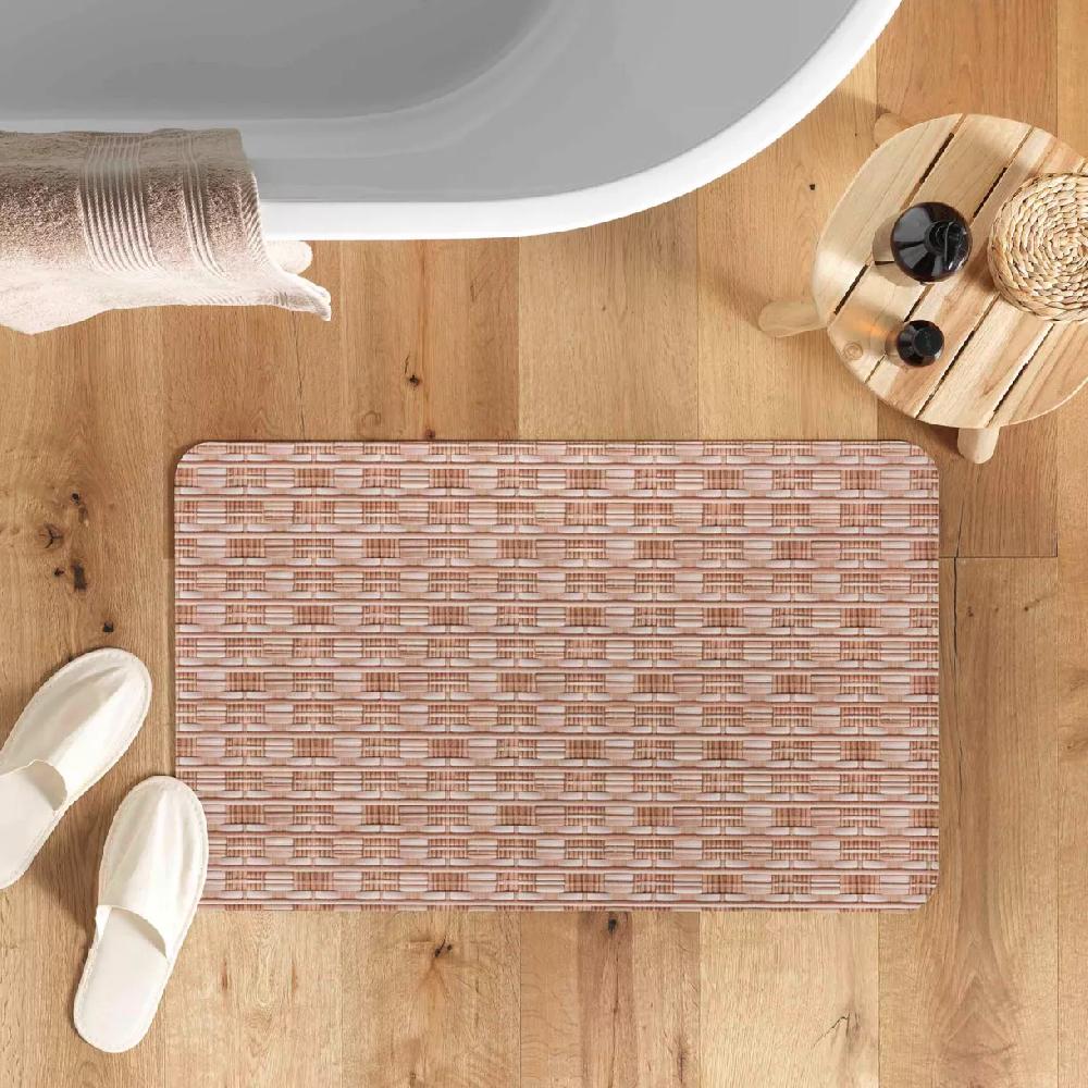 eminza Tapis de bain antidérapant (50 x 80 cm) Vanea Marron