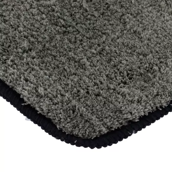 Eminza Tapis De Bain Antidérapant (75 X 45 Cm) Black Line Gris / Noir