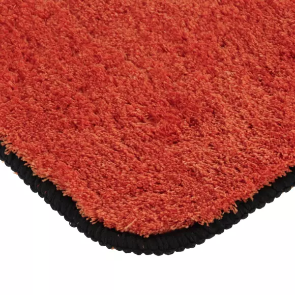 Eminza Tapis De Bain Antidérapant (75 X 45 Cm) Black Line Terracotta / Noir