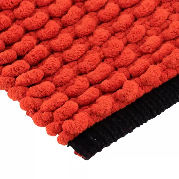 Eminza Tapis De Bain Antidérapant (75 X 45 Cm) Black Line Terracotta / Noir