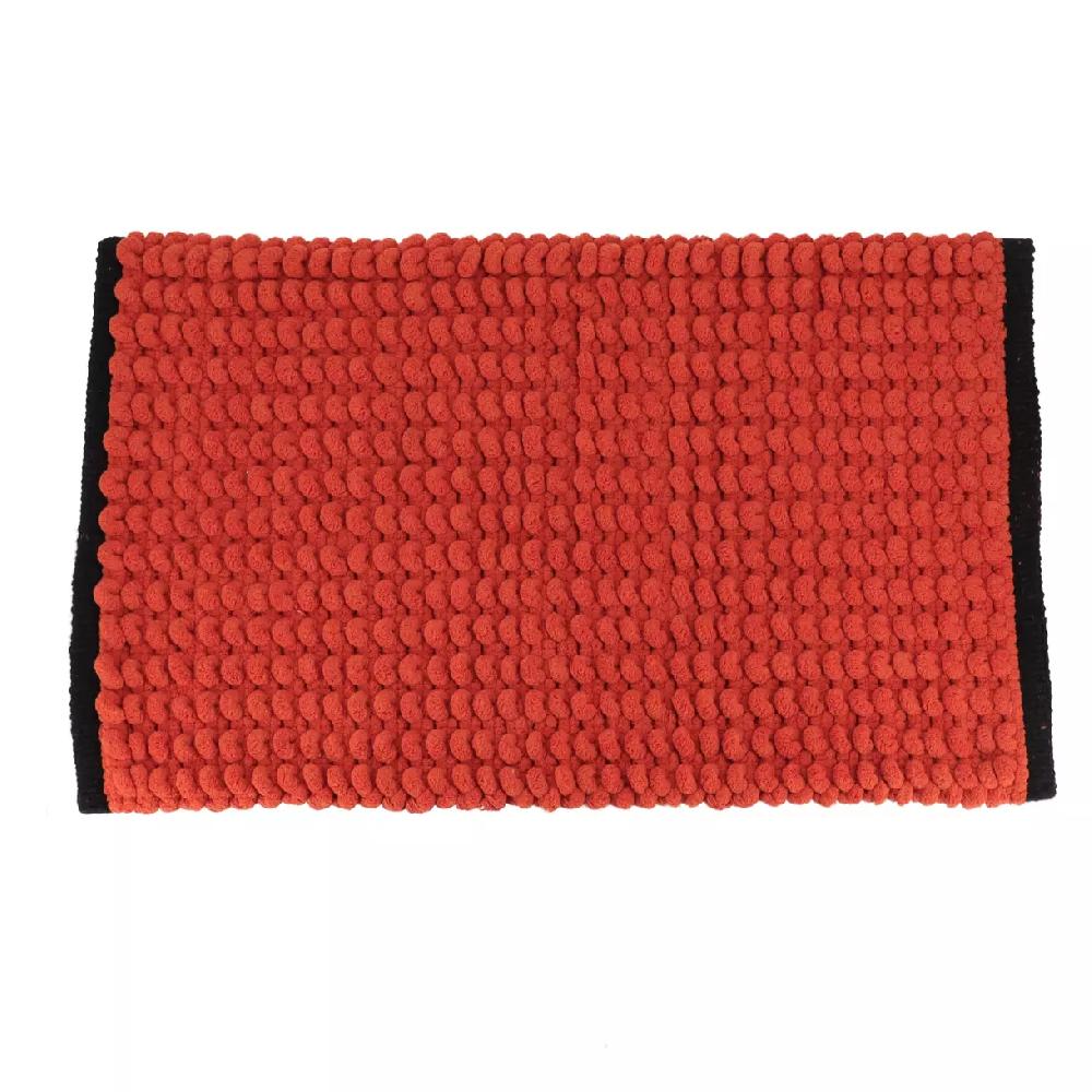 eminza Tapis de bain antidérapant (75 x 45 cm) Black Line Terracotta / noir