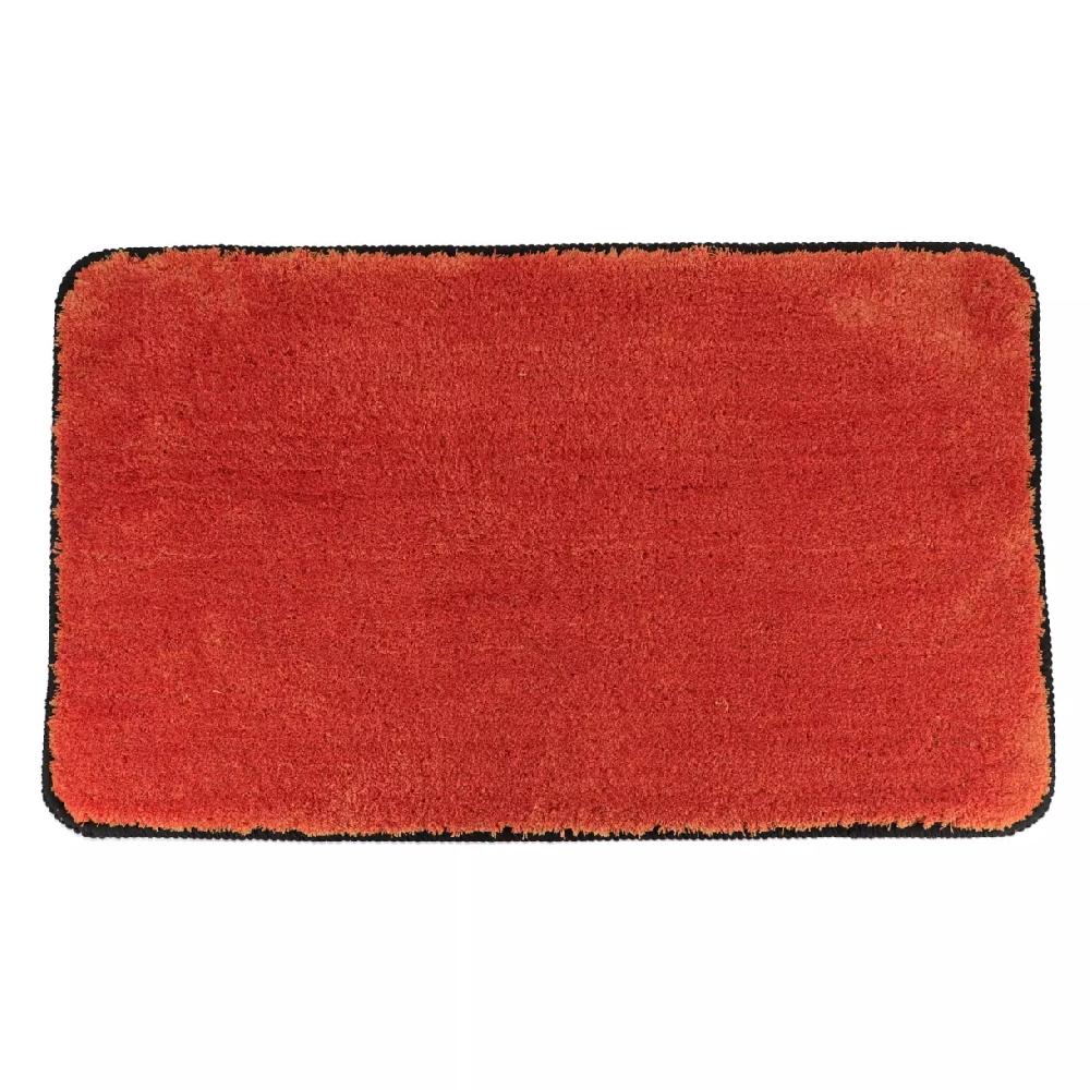 eminza Tapis de bain antidérapant (75 x 45 cm) Black Line Terracotta / noir