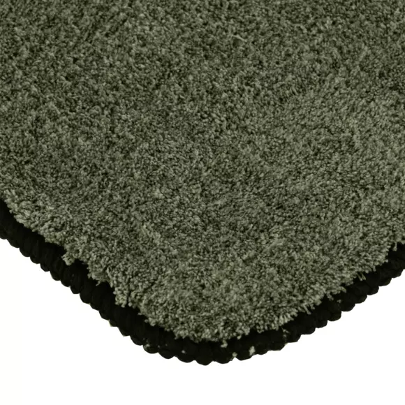 Eminza Tapis De Bain Antidérapant (75 X 45 Cm) Black Line Vert Kaki / Noir