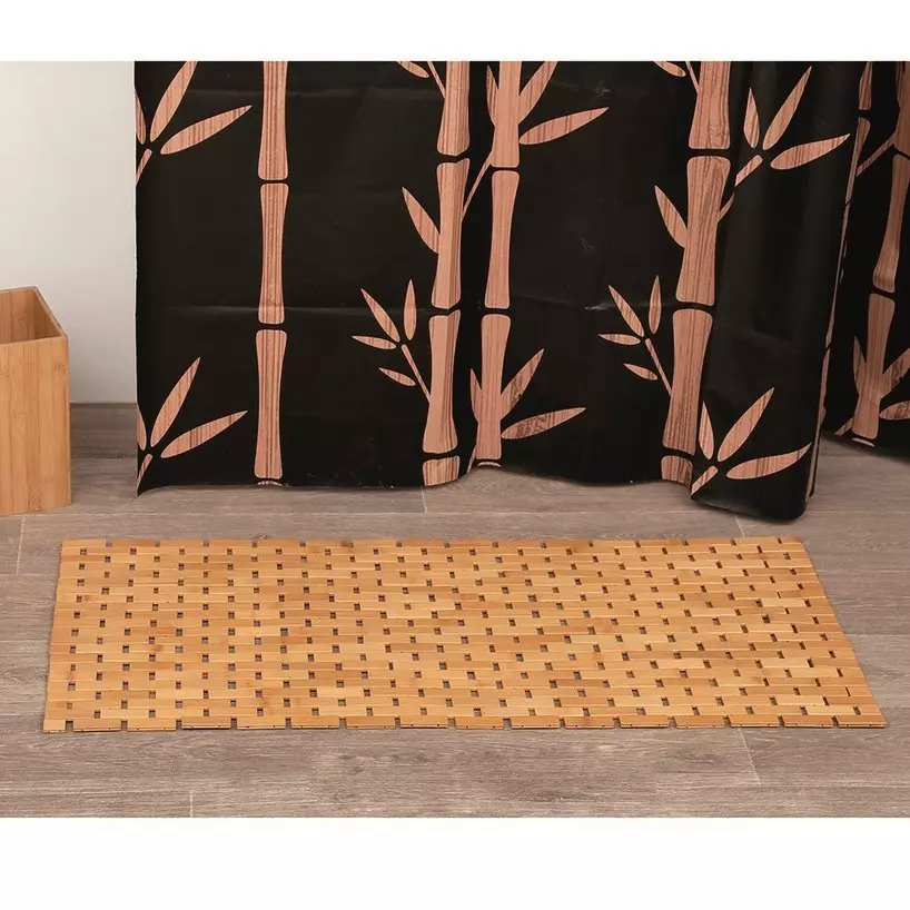 eminza Tapis de bain caillebotis (46 x 99 cm) Bambou Beige