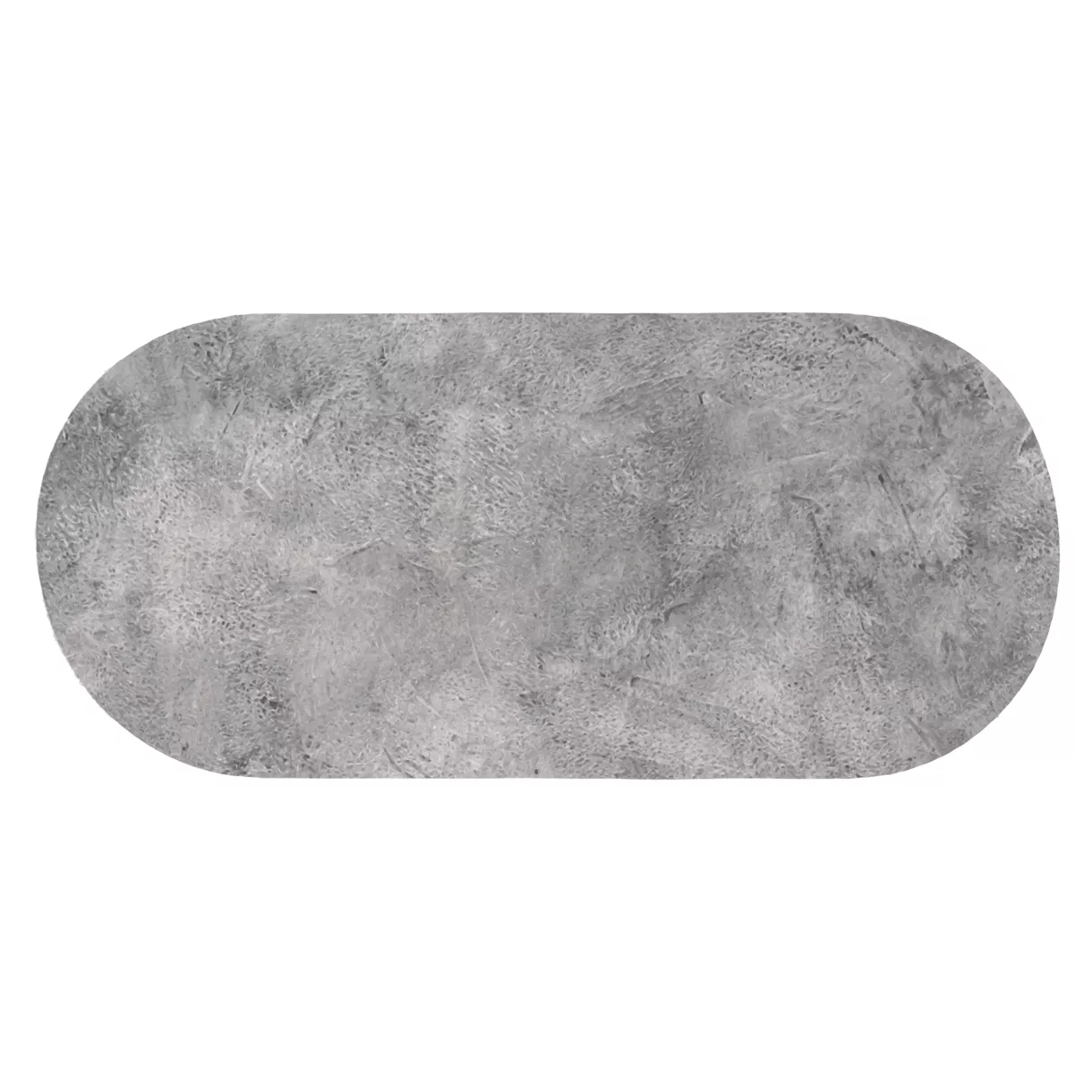 eminza Tapis de bain caoutchouc naturel antidérapant (45 x 100 cm) Nature Brute Gris