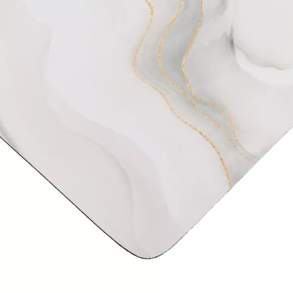 Eminza Tapis De Bain Caoutchouc Naturel Antidérapant (45 X 60 Cm) Iconic Blanc