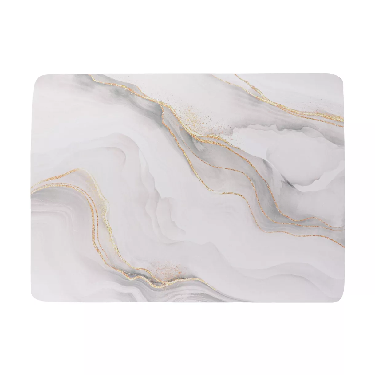 eminza Tapis de bain caoutchouc naturel antidérapant (45 x 60 cm) Iconic Blanc