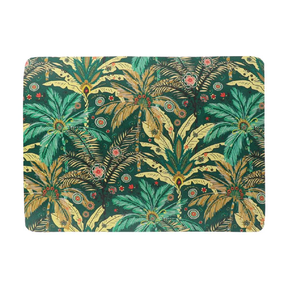 eminza Tapis de bain caoutchouc naturel antidérapant (45 x 60 cm) Rêve d'ailleurs Vert