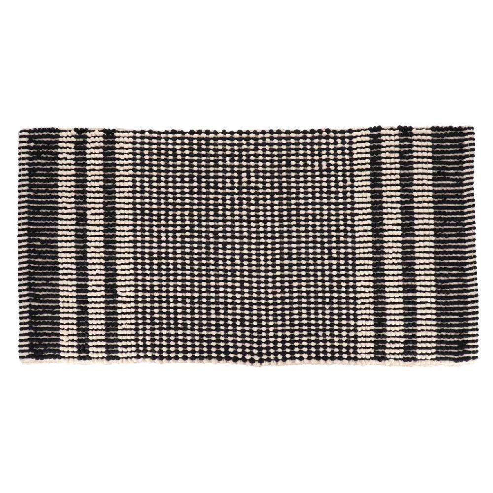 eminza Tapis de bain chenille microfibre (45 x 90 cm) Tokyo Noir