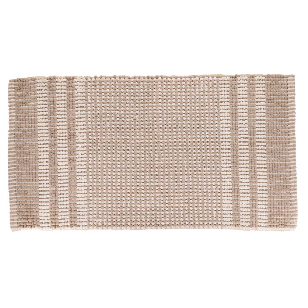 eminza Tapis de bain chenille microfibre (45 x 90 cm) Tokyo Beige