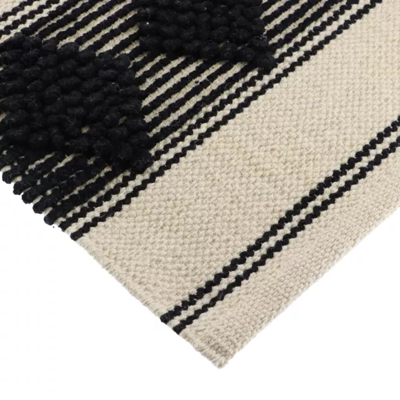 Eminza Tapis De Bain Coton (45 X 90 Cm) New Delhi Noir