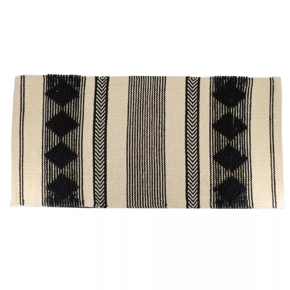 eminza Tapis de bain coton (45 x 90 cm) New Delhi Noir