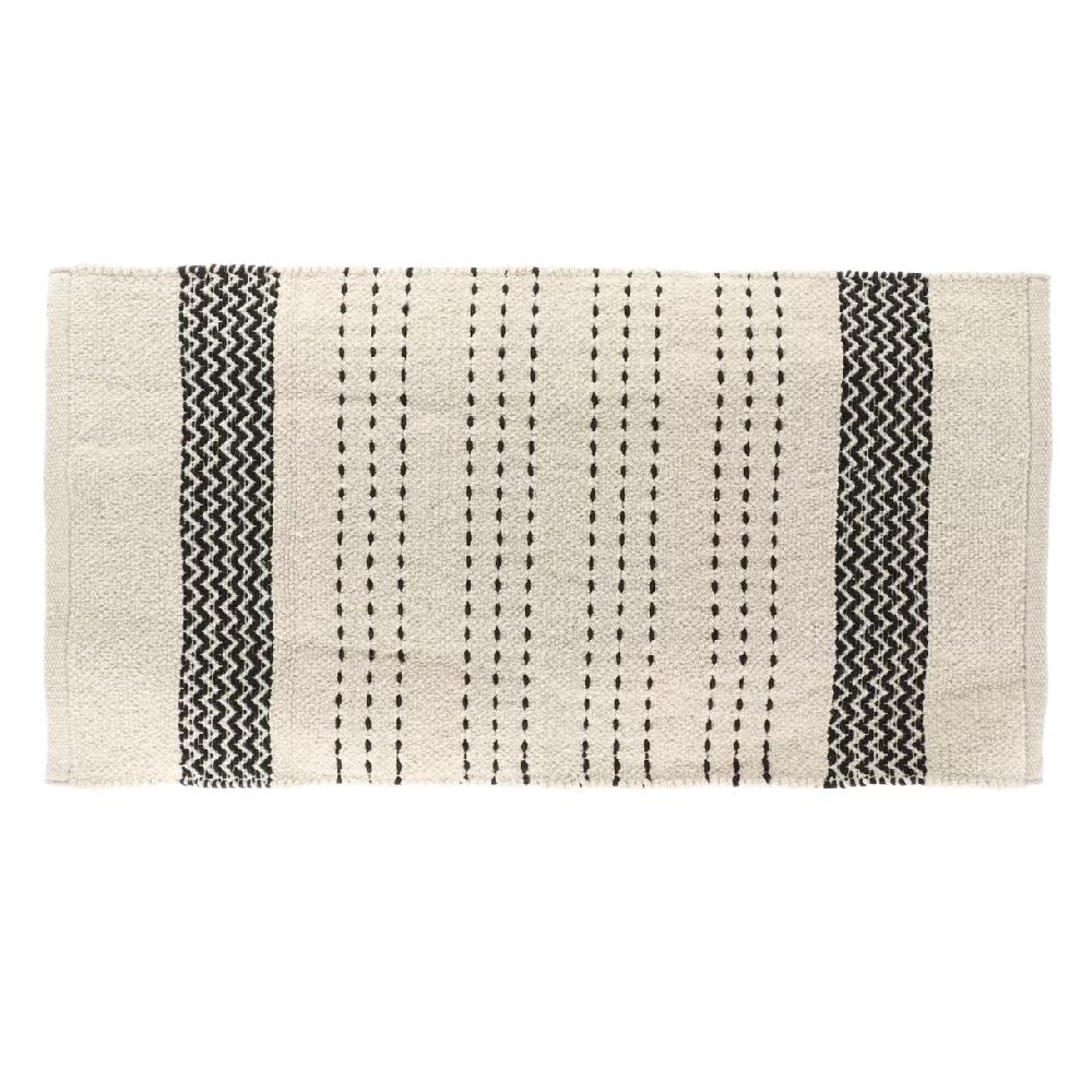 eminza Tapis de bain coton (45 x 90 cm) Saint Leu Noir