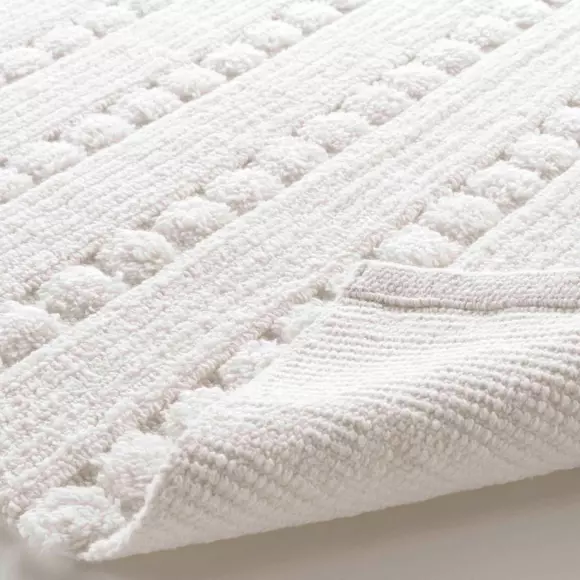 Eminza Tapis De Bain Coton (50 X 80 Cm) Cleonis Blanc