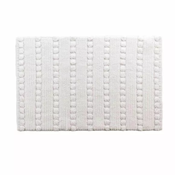 Eminza Tapis De Bain Coton (50 X 80 Cm) Cleonis Blanc