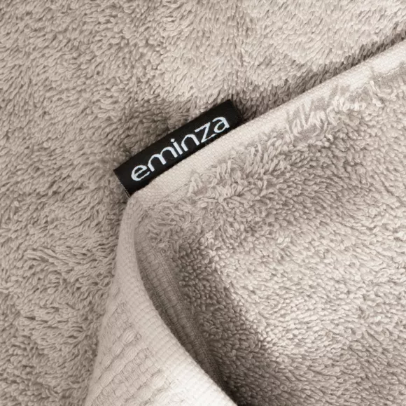 Eminza Tapis De Bain Coton Bio (50 X 70 Cm) Méline Beige Pampa