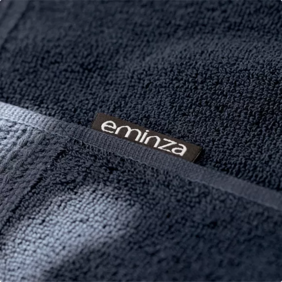 Eminza Tapis De Bain Coton Bio (50 X 70 Cm) Méline Bleu Nuit